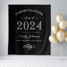 Formatura Personalizada 2025 Preto e Branco Elegan