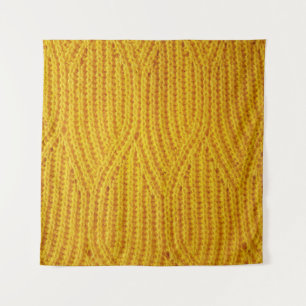 Tapete De Parede Forrado Amarelo: Fundo Da Superfície Têxtil.