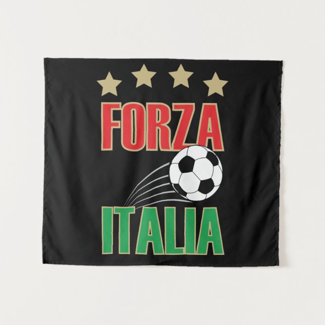 Tapete De Parede Forza Italia Itália Futebol (Frente (Horizontal))