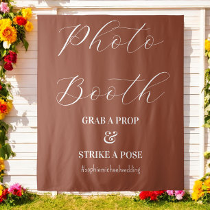 Tapete De Parede Foto Booth Brown Terracotta Wedding