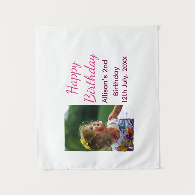 Tapete De Parede Foto clássico moderno adicionar nome data feliz an (Frente)