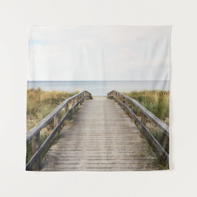 TAPETE DE PAREDE FOTO DA PONTE DE MADEIRA DE CINZAS (Frente)