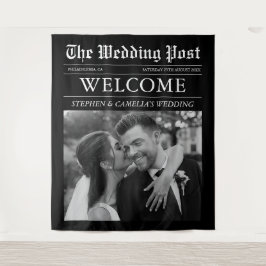 Tapete De Parede Foto de Casamento de Revista Editorial de Jornal