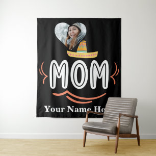 Tapete De Parede Foto de coração personalizada Mãezinha de fiesta m