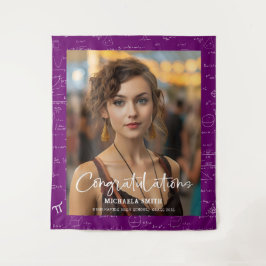Tapete De Parede Foto de formatura Elegante Roxa Parabéns Graduado