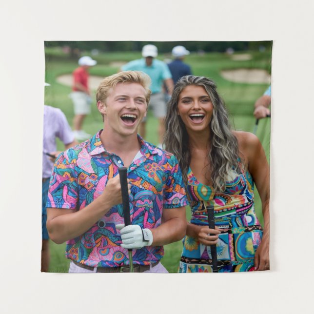 Tapete De Parede Foto de Golfe Personalizar Customize (Frente)