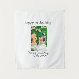 Tapete De Parede Foto de primeiro aniversario feliz simples e elega