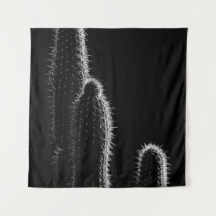 TAPETE DE PAREDE FOTO GRAYSCALE DE CACTUS