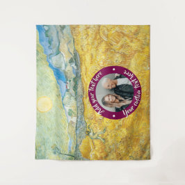 Tapete De Parede Foto/Logotipo Circular e Texto Personalizado | Tot