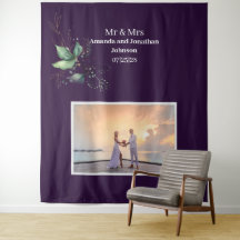 Foto Moderna Roxa Panorâmica de Casamento Verde