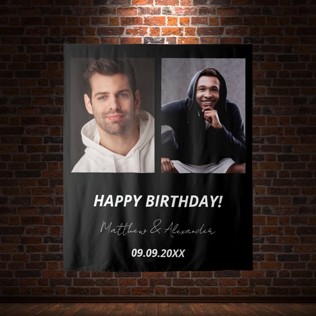 Tapete De Parede Foto personalizada aniversário de amigos brancos n (Criador carregado)