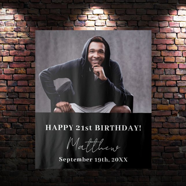 Tapete De Parede Foto personalizada, aniversário de cara branco-pre (Criador carregado)