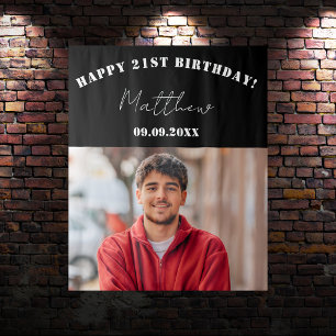 Tapete De Parede Foto personalizada, aniversário de cara branco-pre