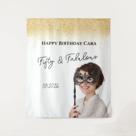 Tapete De Parede Foto personalizada de aniversário de cinquenta ano