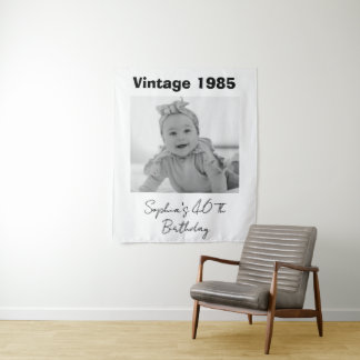 Tapete De Parede Foto Vintage Personalizada 30, 40, 50, 60º Anivers