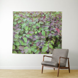 Tapete De Parede Fotografia de Folhas Vermelhas e Verdes