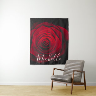 Tapete De Parede Fotografia personalizada da colheita da rosa verme