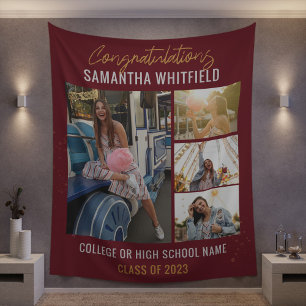 Tapete De Parede Fotos da Festa de Formatura Burgundy 2025 Fundo