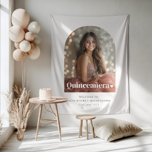 Tapete De Parede Fotos de Quinceañera Minimalista Moderna em Arco