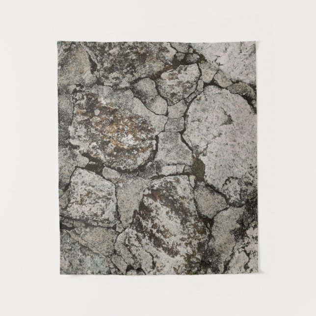 Tapete De Parede Fragmento de pedra negra e cinza (Frente)
