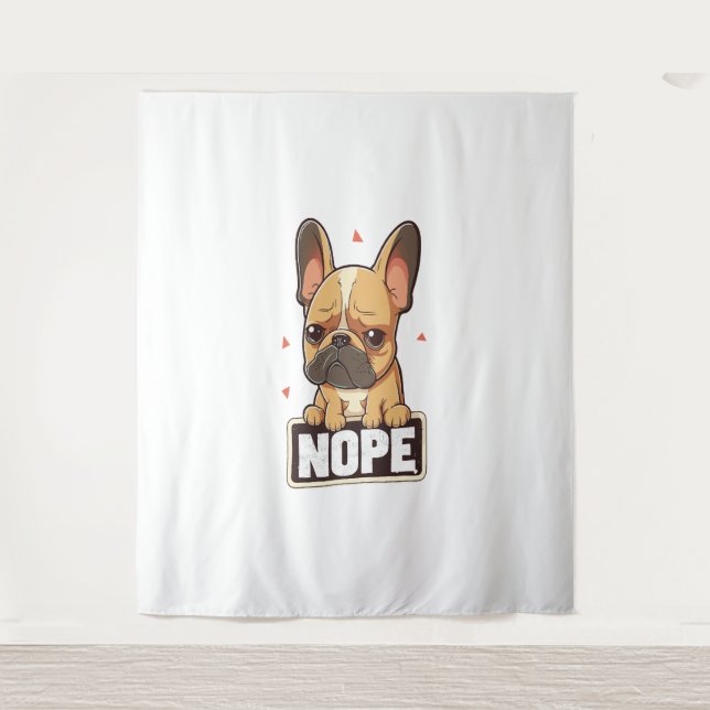 Tapete De Parede Francês Buldogue Nope (Frente)