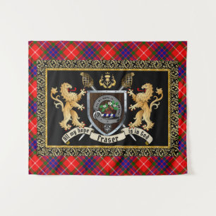 Tapete De Parede Fraser Clan Crachá & Motto com Leões