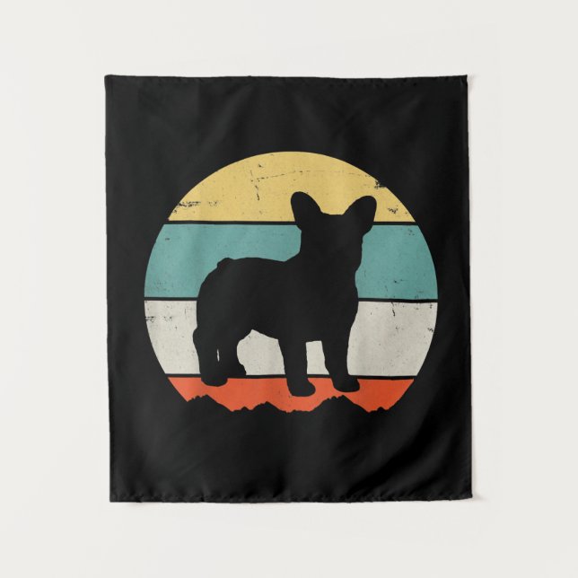 Tapete De Parede French Gift | Presente para o Bulldog Francês Vint (Frente)