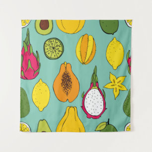 Tapete De Parede Fruit. Seamless vintage pattern
