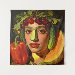 Tapete De Parede Fruits of Expression – A Surreal Portrait