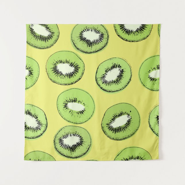 Tapete De Parede Fruta de Kiwi sem problemas, fundo com kiwi (Frente)