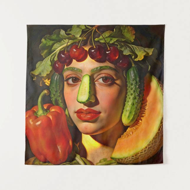 Tapete De Parede Frutas da Expressão – Um Retrato Surreal (Frente)