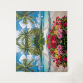 Tapete De Parede "Fuga Tropical: Floresta de Muro de Sangue no Ocea