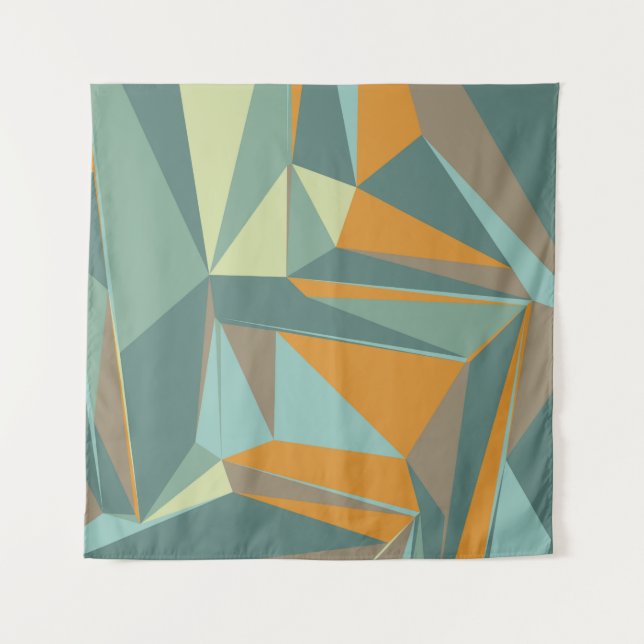 Tapete De Parede fundo abstrato com trianglesabstrac colorido (Frente)