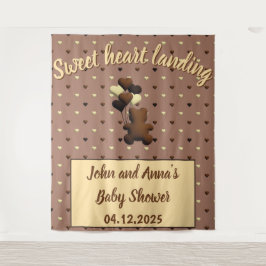 Tapete De Parede Fundo Chá de fraldas de urso de chocolate