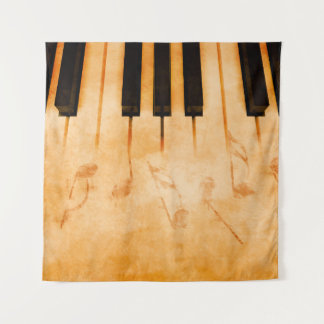 Tapete De Parede fundo de abstrato musical - Teclado e música n