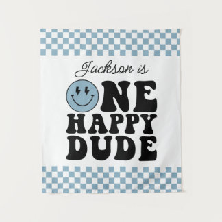 Tapete De Parede Fundo de aniversário de um cara feliz em azul