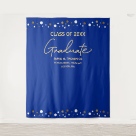 Tapete De Parede Fundo de Ano Personalizado Royal Blue Gold graduaç