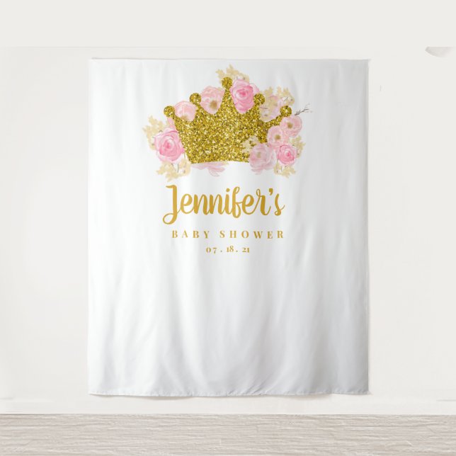 Tapete De Parede Fundo de Babá Princesa, Adereços para Fotografia (Frente)