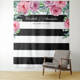 Tapete De Parede Fundo de casamento boêmio. Fundo de flores cor-de-