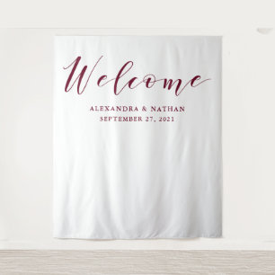 Tapete De Parede Fundo de Casamento com Letra Marsala Adereço par