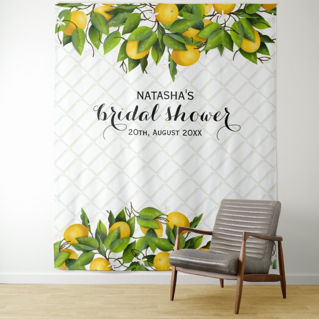 Tapete De Parede Fundo de casamento da fruta limão (In Situ)
