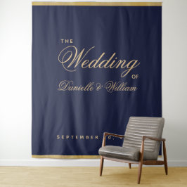 Tapete De Parede Fundo de casamento de caligrafia em script dourado