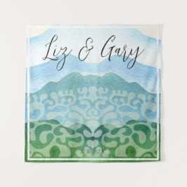 Tapete De Parede Fundo de Casamento de CHURRASCO de Colinas de Aqua