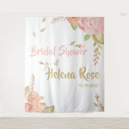 Tapete De Parede Fundo de casamento de noiva com rosas cor de rosa 
