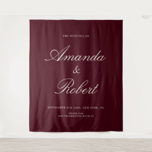 Tapete De Parede Fundo de Casamento Elegante Burgundy Old Money