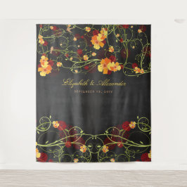 Tapete De Parede Fundo de Casamento Floral Amarelo Hibiscus & Swall