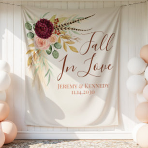 Tapete De Parede Fundo de Casamento Floral de Quebra de Aquarela Ru