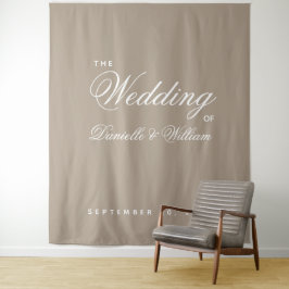 Tapete De Parede Fundo de casamento simples e elegante em letra cur