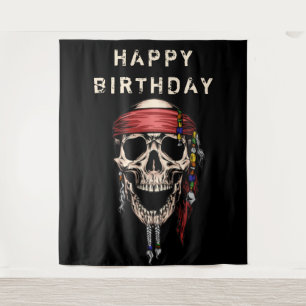 Tapete De Parede Fundo de Caveira de Pirata Salgado