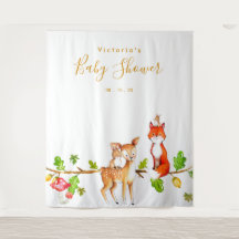 Fundo de Cena para Chá de Bebê Floresta